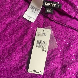 DKNY magenta pink/purple sequin scarf NWT